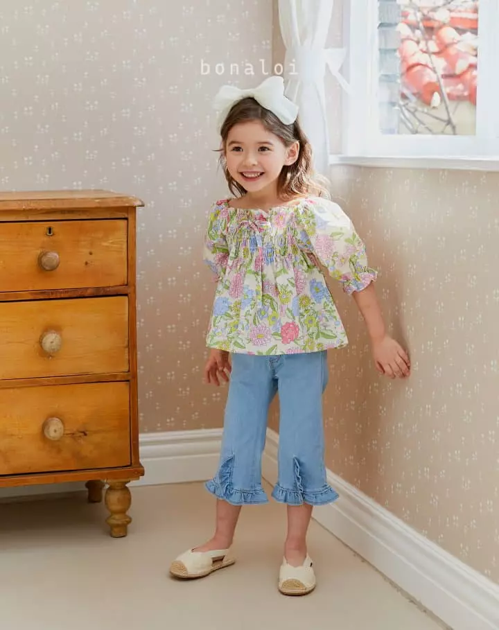 Bonaloi - Korean Children Fashion - #Kfashion4kids - Botton Frill Jeans - 2