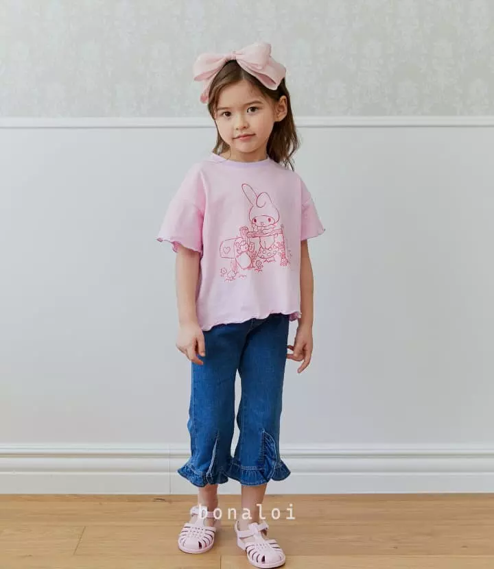 Bonaloi - Korean Children Fashion - #childofig - Botton Frill Jeans - 10