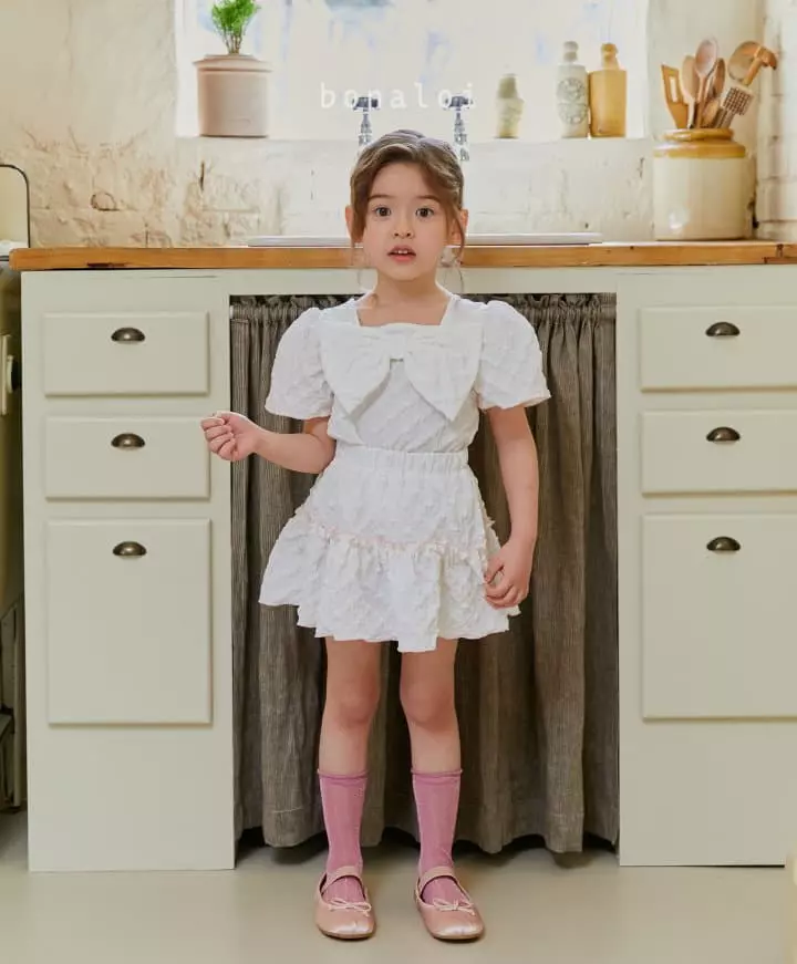 Bonaloi - Korean Children Fashion - #designkidswear - Big Ribbon Blouse - 8