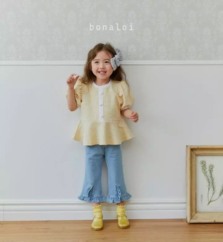 Bonaloi - Korean Children Fashion - #designkidswear - Mix Jacquard Tee - 5
