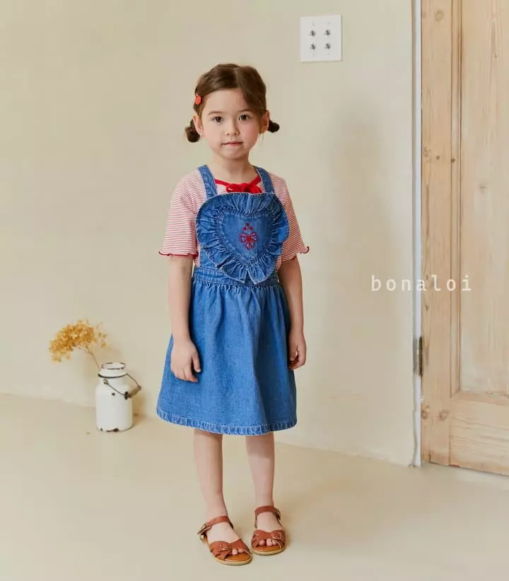 Bonaloi - Korean Children Fashion - #discoveringself - Molly Stripes Tee - 5