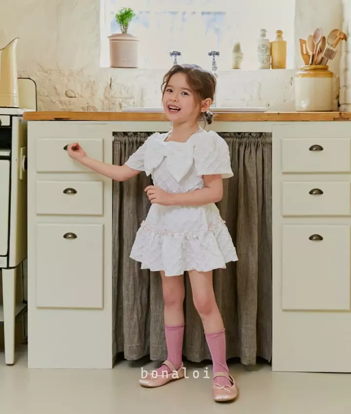 Bonaloi - Korean Children Fashion - #fashionkids - Big Ribbon Blouse - 10