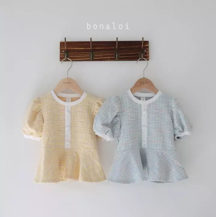 Bonaloi - Korean Children Fashion - #kidsstore - Mix Jacquard Tee - 9