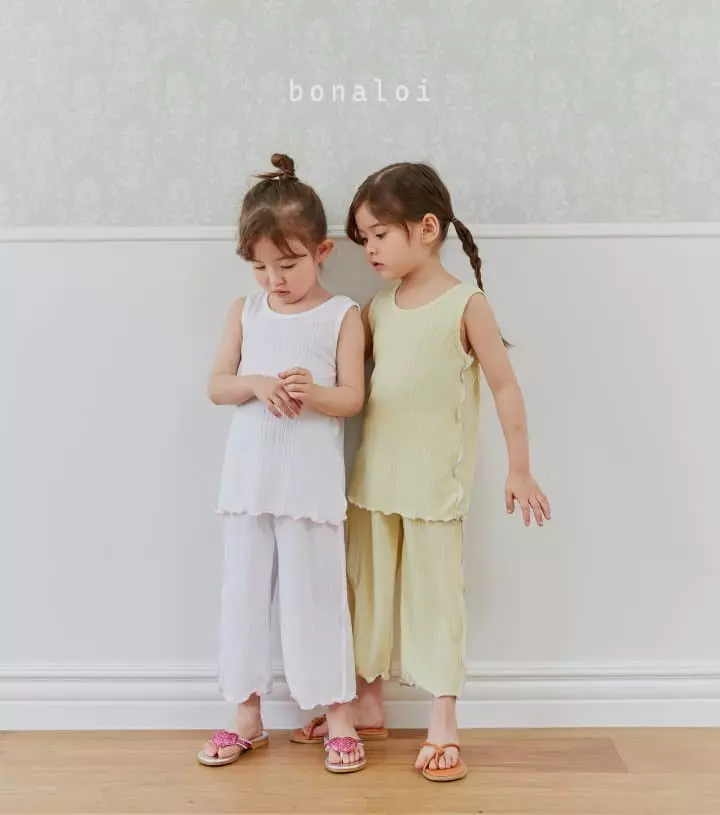 Bonaloi - Korean Children Fashion - #kidzfashiontrend - Saroi Top Bottom Set