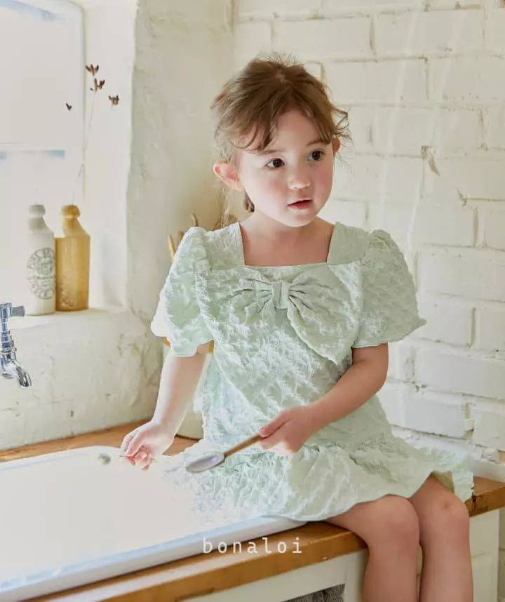 Bonaloi - Korean Children Fashion - #minifashionista - Big Ribbon Blouse