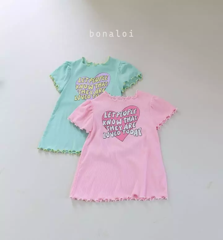 Bonaloi - Korean Children Fashion - #minifashionista - Love Today Today Long Tee - 10