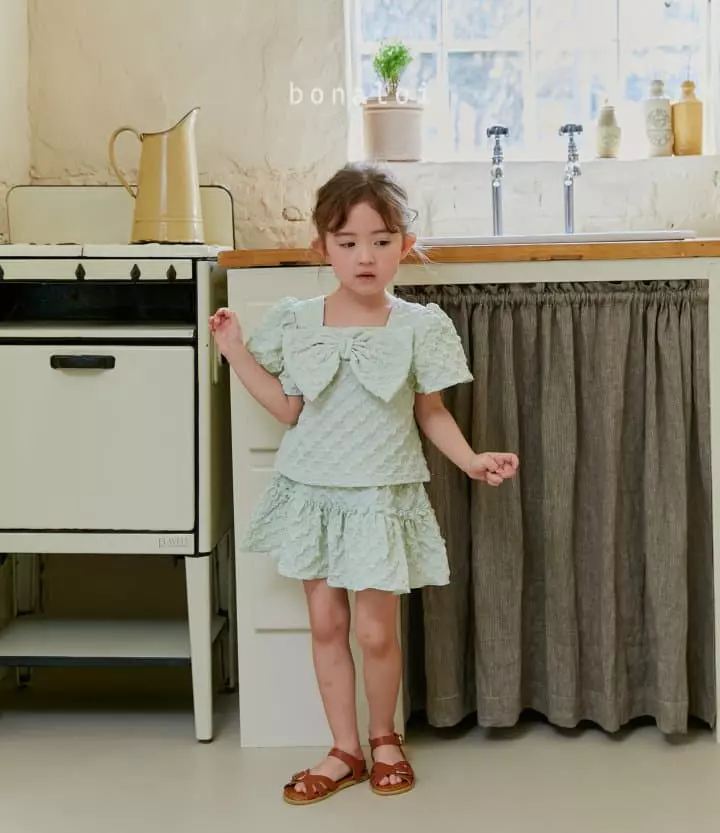 Bonaloi - Korean Children Fashion - #stylishchildhood - Big Ribbon Blouse - 5