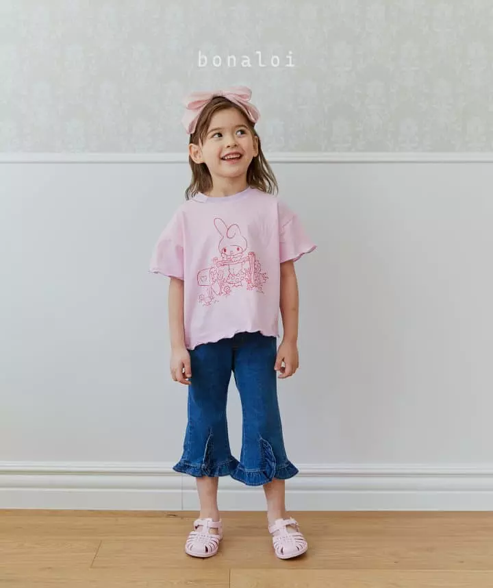 Bonaloi - Korean Children Fashion - #stylishchildhood - Botton Frill Jeans - 9