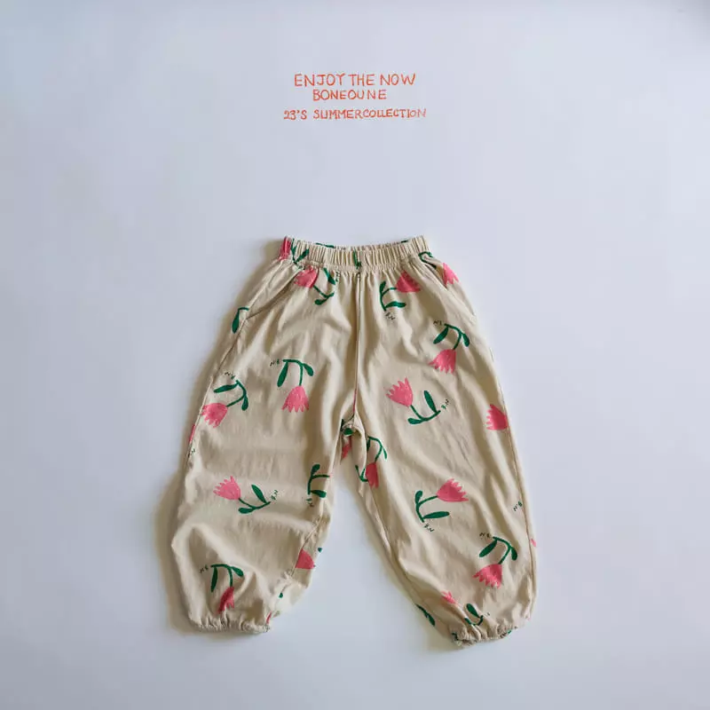 Boneoune - Korean Children Fashion - #discoveringself - Daldal Flower Pants - 2