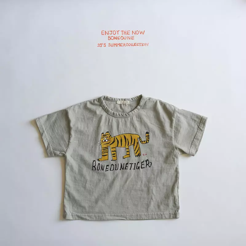 Boneoune - Korean Children Fashion - #minifashionista - Bone Yello Tiger Tee - 2