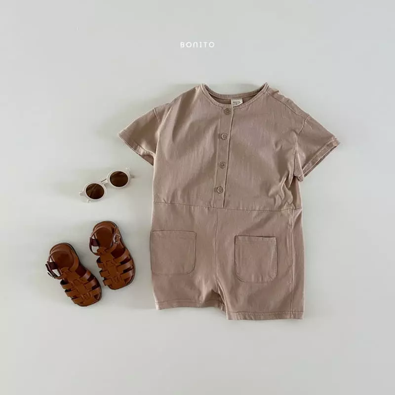 Bonito - Korean Baby Fashion - #babyboutique - Short Sleeves Overalls - 2