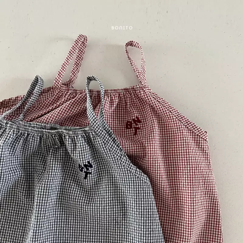 Bonito - Korean Baby Fashion - #babyboutique - Check String Overalls - 4