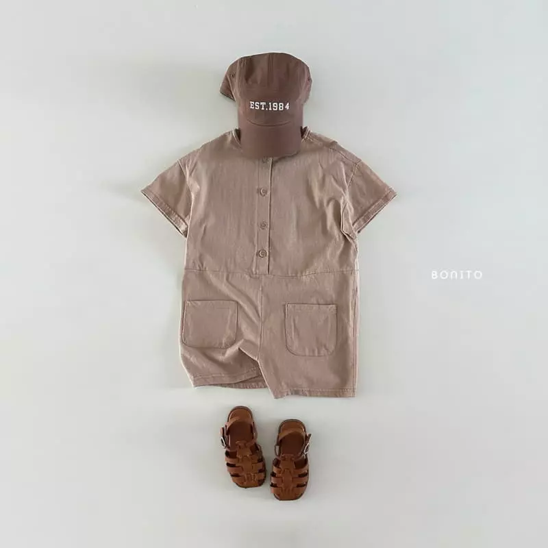 Bonito - Korean Baby Fashion - #babyboutiqueclothing - Short Sleeves Overalls - 3