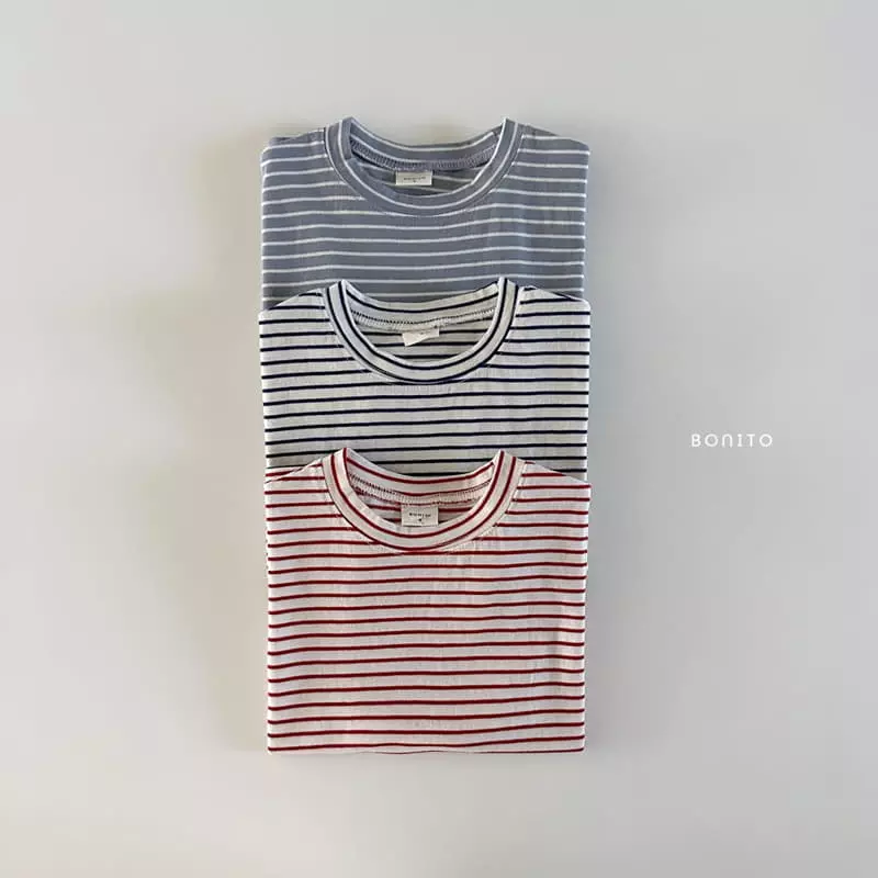 Bonito - Korean Baby Fashion - #babyfashion - Loose Stripes Tee - 3