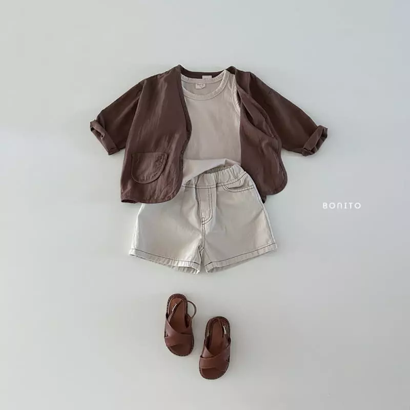 Bonito - Korean Baby Fashion - #babyfashion - Cotton Stitch Shorts - 11