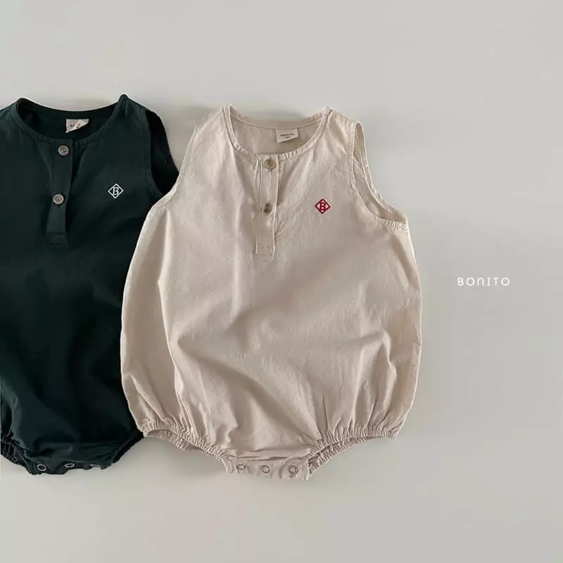 Bonito - Korean Baby Fashion - #babyfever - Linen Sleeveless Bodysuit - 3