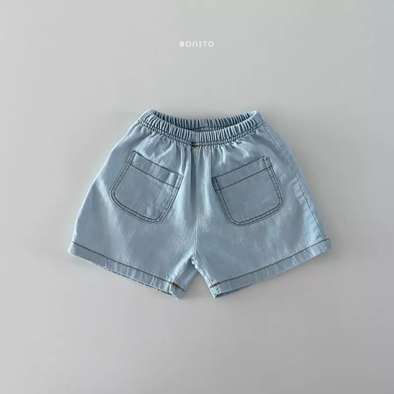Bonito - Korean Baby Fashion - #babyfever - Two Pocket Denim Shorts - 3