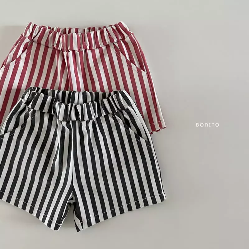 Bonito - Korean Baby Fashion - #babygirlfashion - Span Stripes Shorts