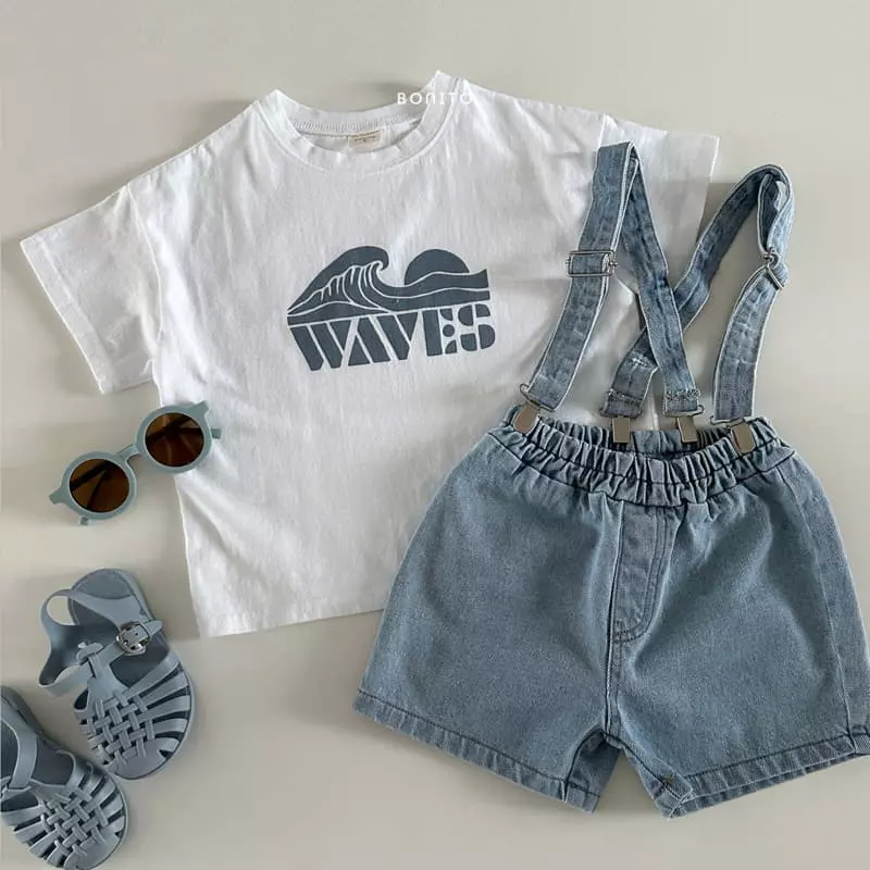 Bonito - Korean Baby Fashion - #babygirlfashion - Denim Suspendar - 6