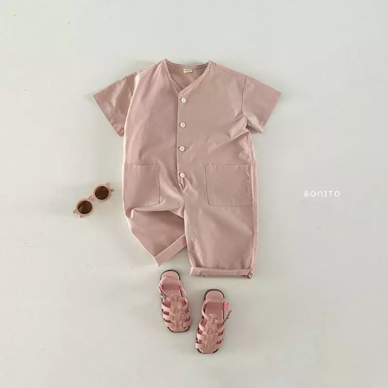 Bonito - Korean Baby Fashion - #babylifestyle - Linen Pocket Overalls - 7