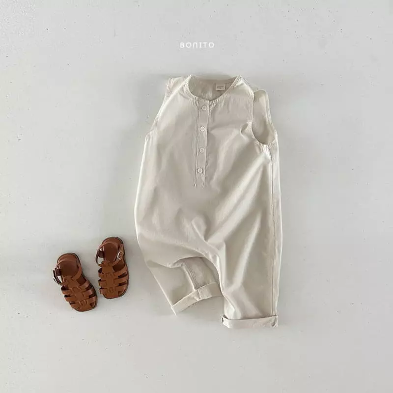 Bonito - Korean Baby Fashion - #babyoninstagram - Linen Sleeveless Overalls - 7