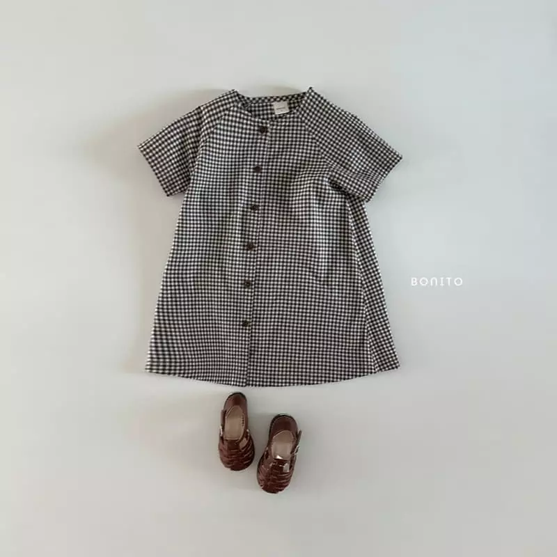 Bonito - Korean Baby Fashion - #babylifestyle - Check One-piece - 4