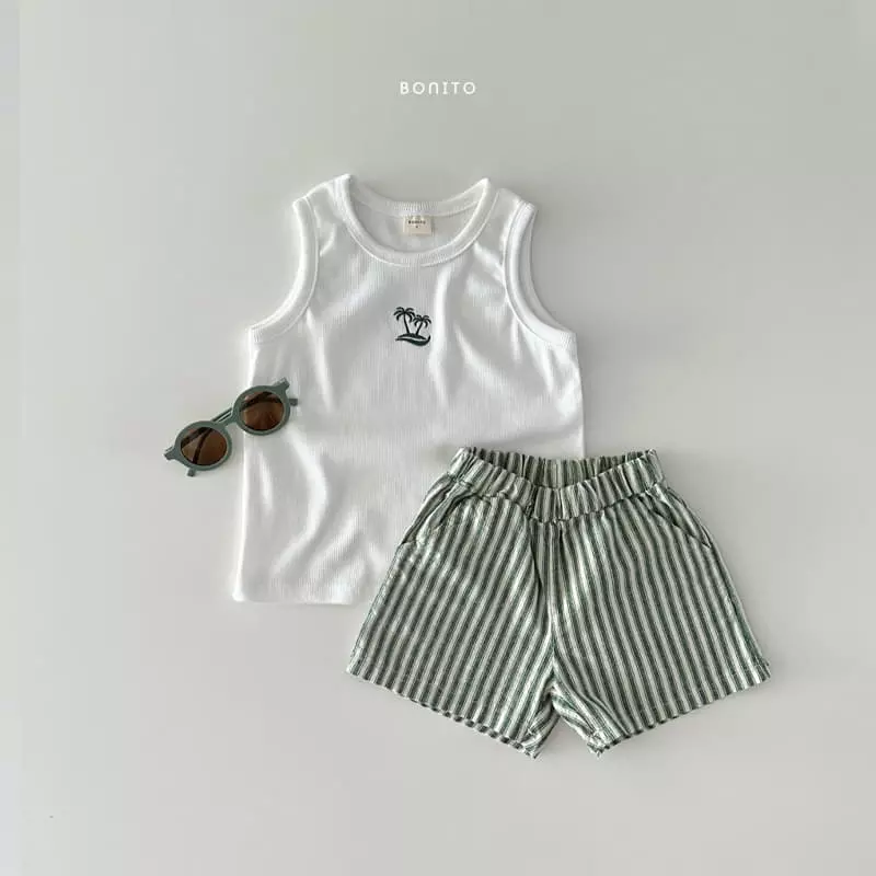 Bonito - Korean Baby Fashion - #babyootd - Linen Stripes Shorts - 6
