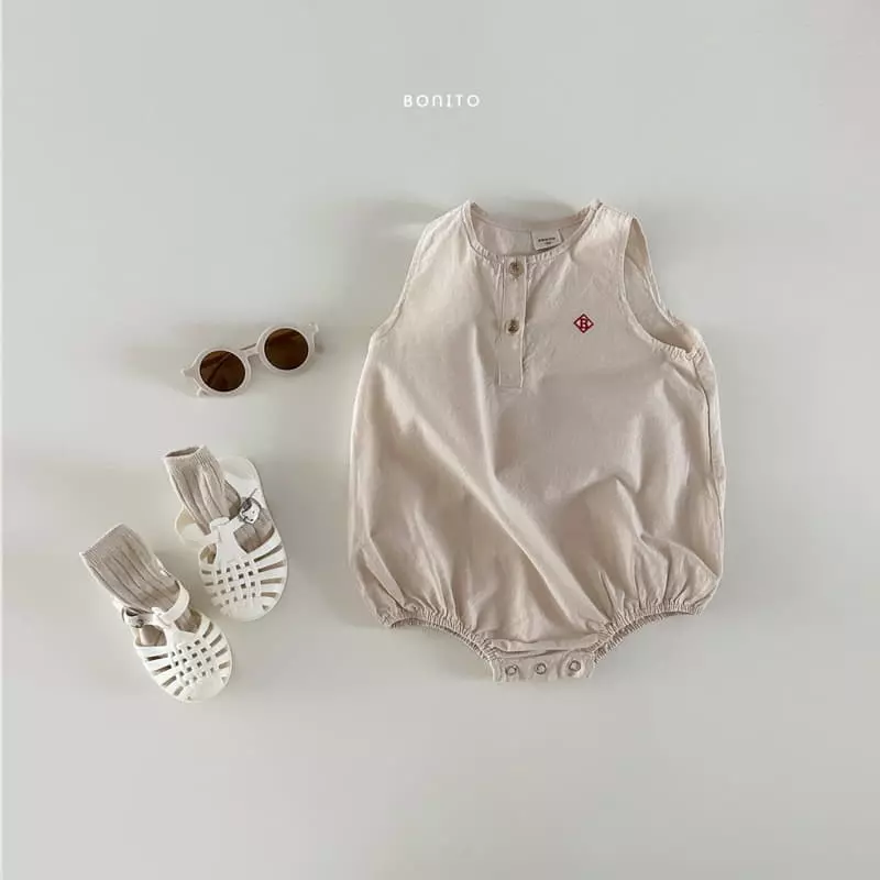 Bonito - Korean Baby Fashion - #babyoutfit - Linen Sleeveless Bodysuit - 9