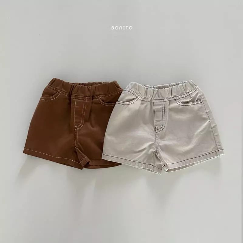 Bonito - Korean Baby Fashion - #babyoutfit - Cotton Stitch Shorts - 3