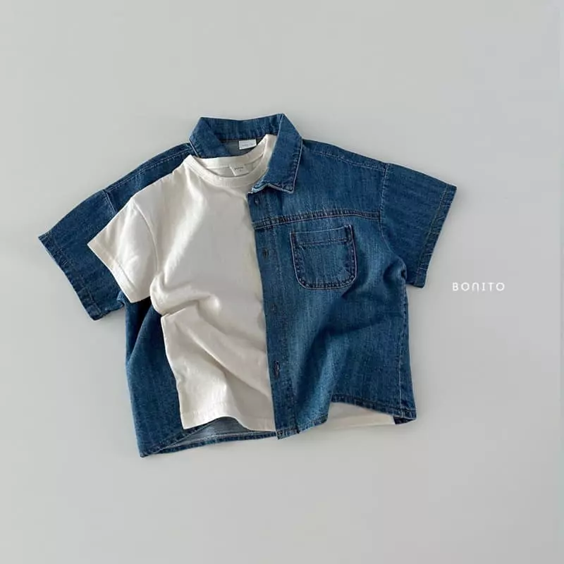 Bonito - Korean Baby Fashion - #babyoutfit - Denim Shirt - 8