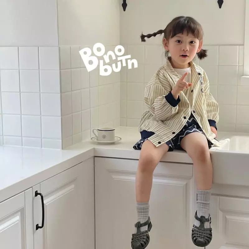Bonobutton - Korean Children Fashion - #Kfashion4kids - Watter Stripes Shorts - 7