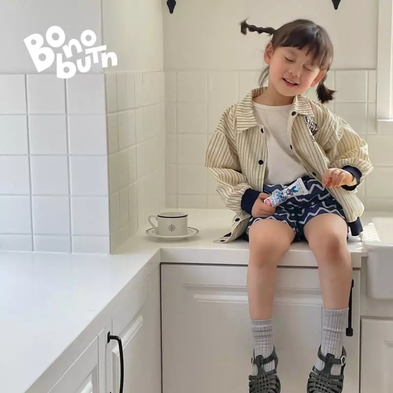 Bonobutton - Korean Children Fashion - #kidsstore - Watter Stripes Shorts - 5