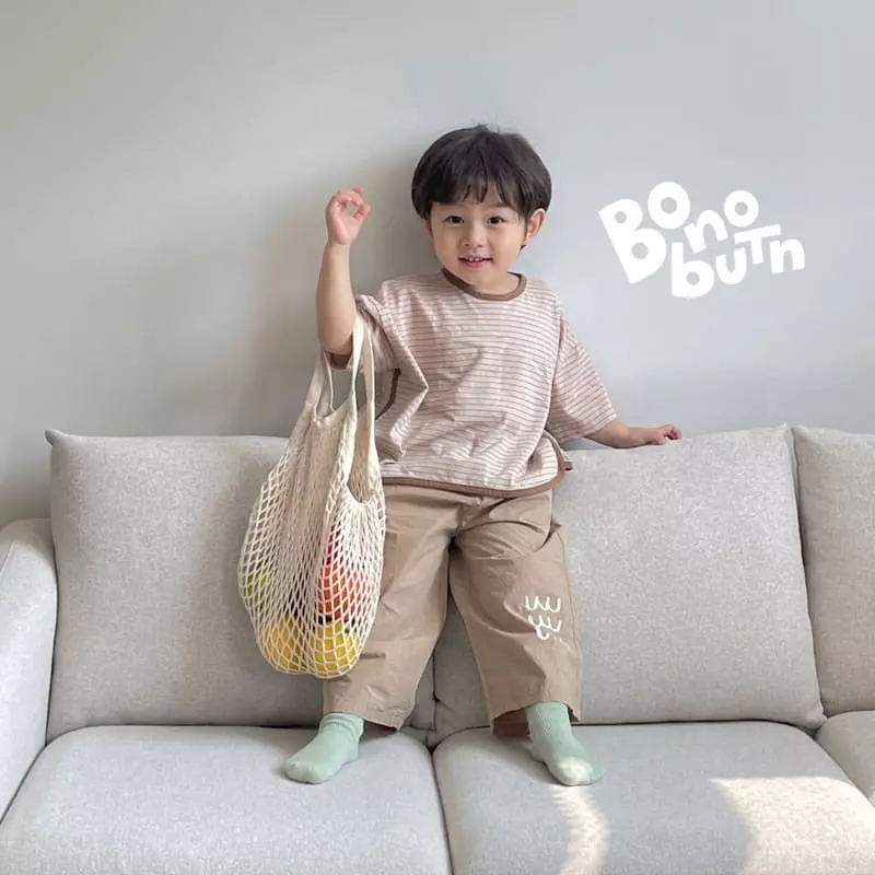 Bonobutton - Korean Children Fashion - #prettylittlegirls - Cold Noodle Stripes Tee - 3
