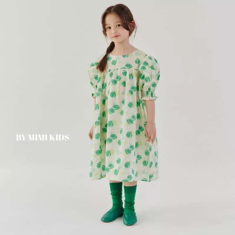 Bymimi - Korean Children Fashion - #kidzfashiontrend - Celling Rose One-piece - 3