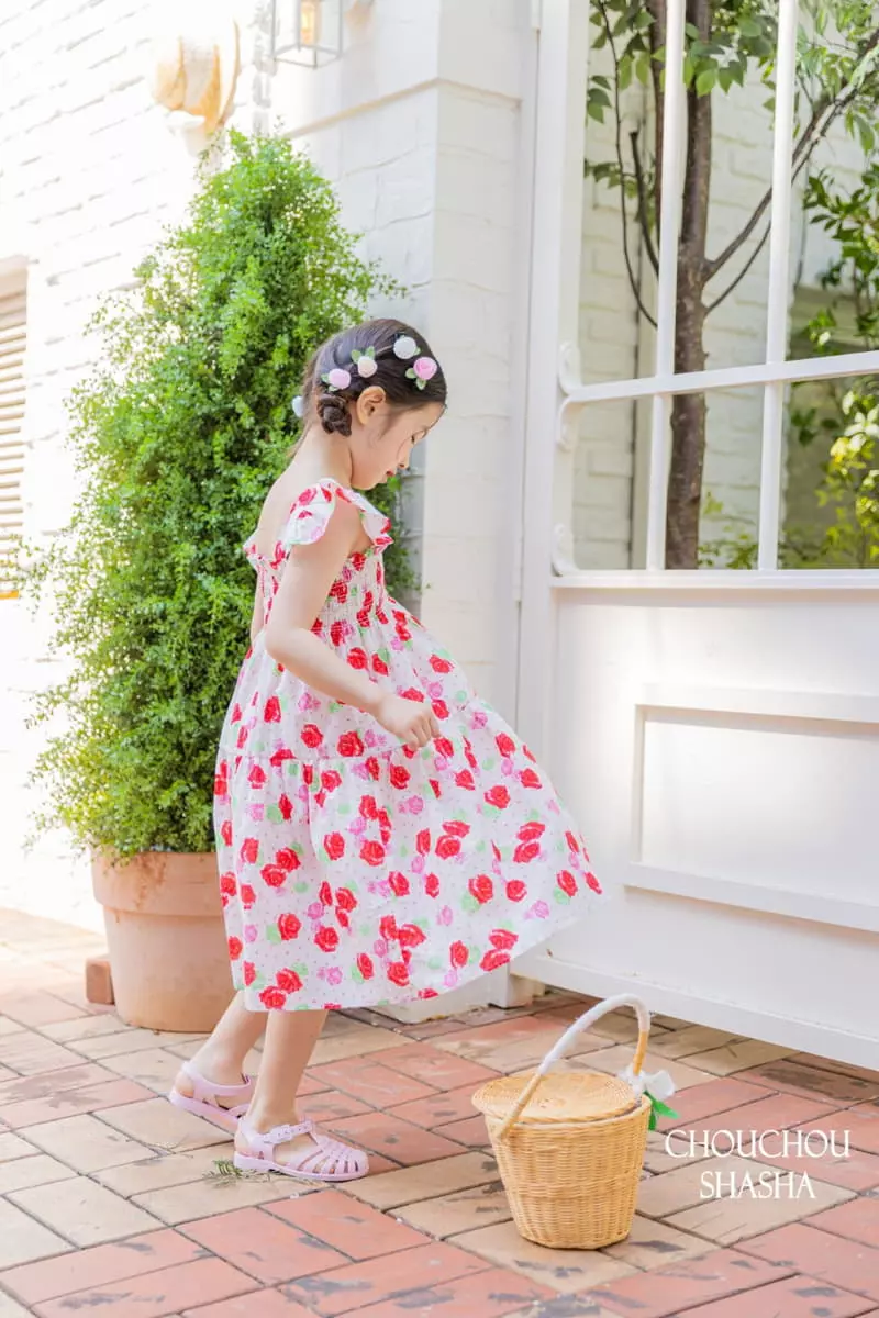 Chouchou Shasha - Korean Children Fashion - #Kfashion4kids - Rose One-piece - 2