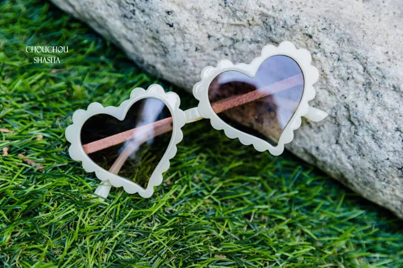 Chouchou Shasha - Korean Children Fashion - #childrensboutique - Heart Sun Glasses