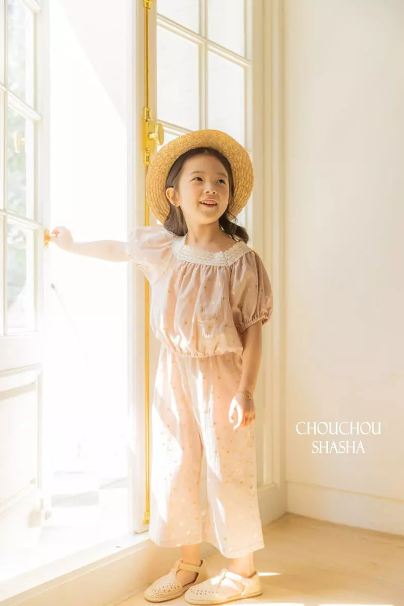 Chouchou Shasha - Korean Children Fashion - #designkidswear - Pearl Top Bottom Set - 3