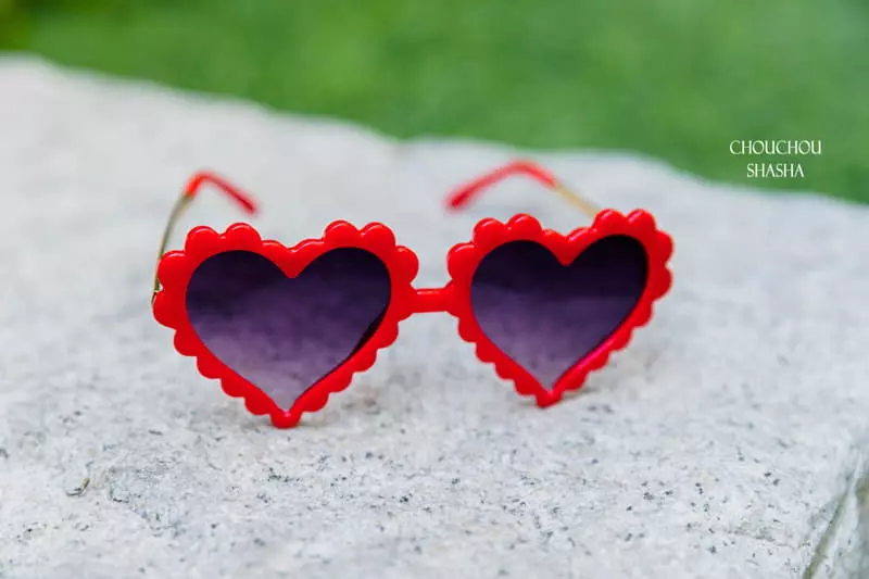 Chouchou Shasha - Korean Children Fashion - #kidsshorts - Heart Sun Glasses - 5