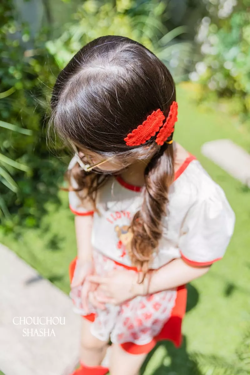 Chouchou Shasha - Korean Children Fashion - #littlefashionista - Bear Top Bottom Set - 11