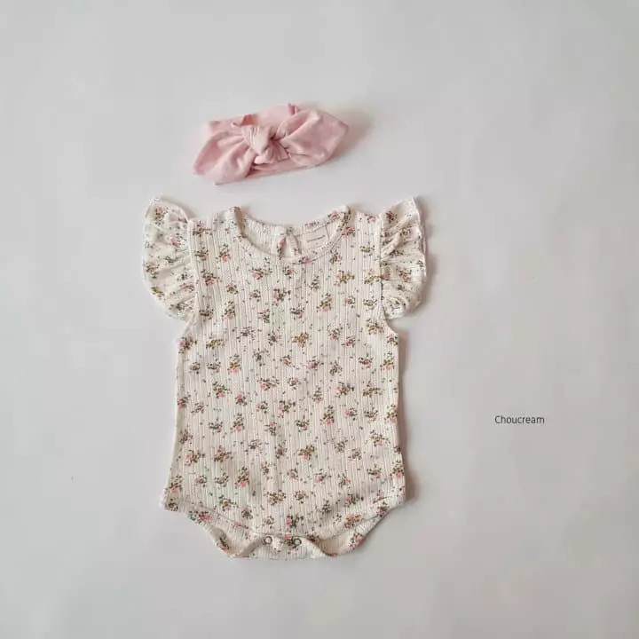 Choucream - Korean Baby Fashion - #babyboutique - Eyelet Flower Bodysuit