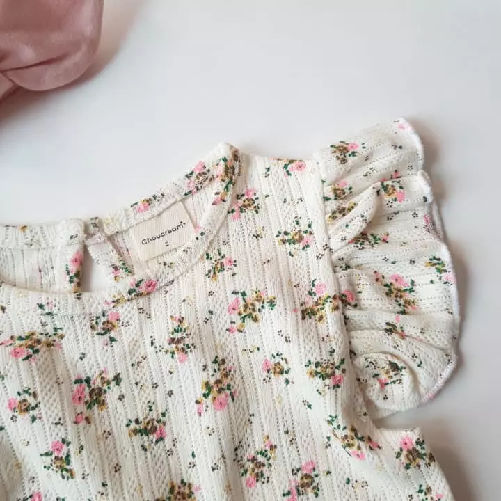 Choucream - Korean Baby Fashion - #babyboutiqueclothing - Eyelet Flower Bodysuit - 4