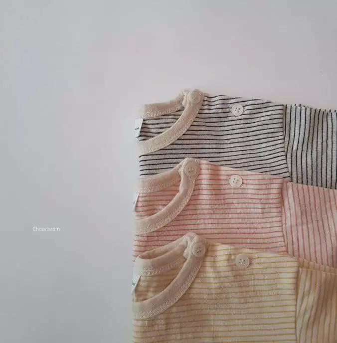 Choucream - Korean Baby Fashion - #babyclothing - Bebe Stripes Tee