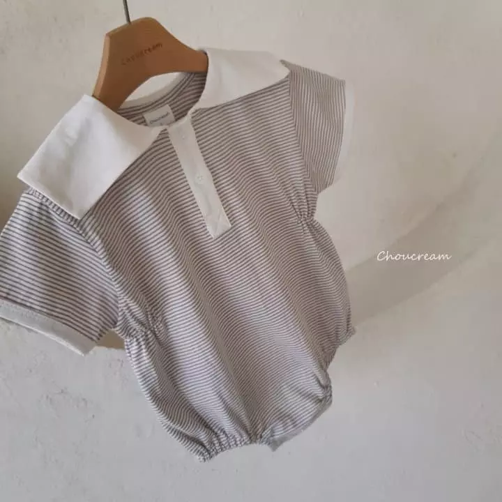 Choucream - Korean Baby Fashion - #babyclothing - Stripes Bodysuit - 5