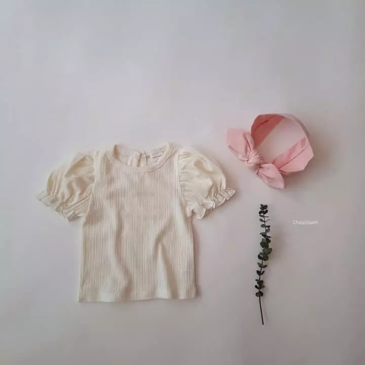 Choucream - Korean Baby Fashion - #babygirlfashion - Bebe Puff Tee - 6