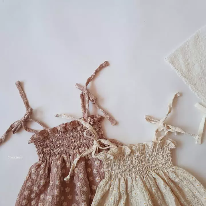 Choucream - Korean Baby Fashion - #babyoninstagram - Smocked Flower Bodysuit - 2