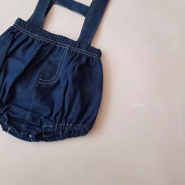 Choucream - Korean Baby Fashion - #babyootd - Denim Dungarees Bloomer - 6