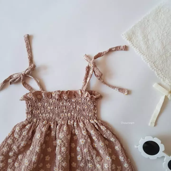 Choucream - Korean Baby Fashion - #onlinebabyboutique - Smocked Flower Bodysuit - 7