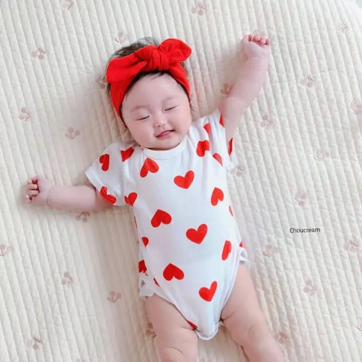 Choucream - Korean Baby Fashion - #onlinebabyshop - Heart Bodysuit - 10