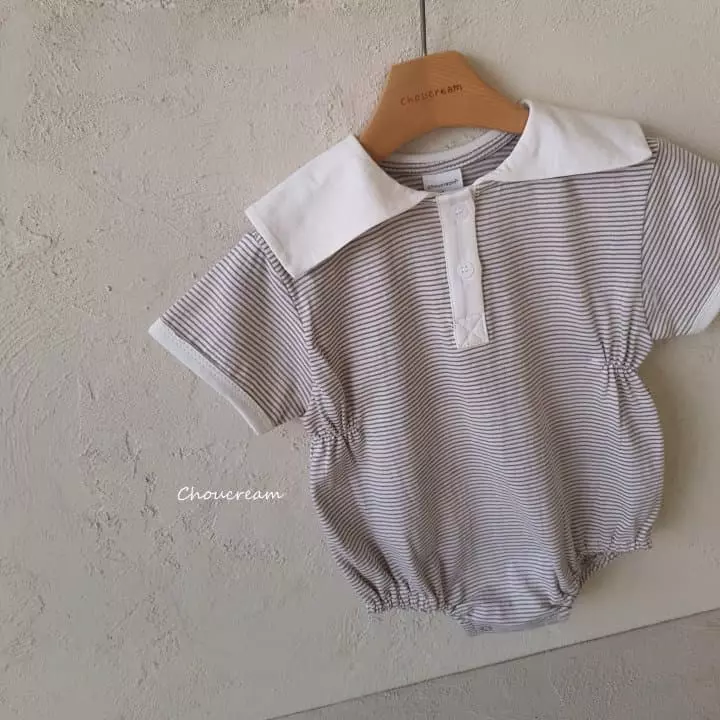 Choucream - Korean Baby Fashion - #smilingbaby - Stripes Bodysuit - 2