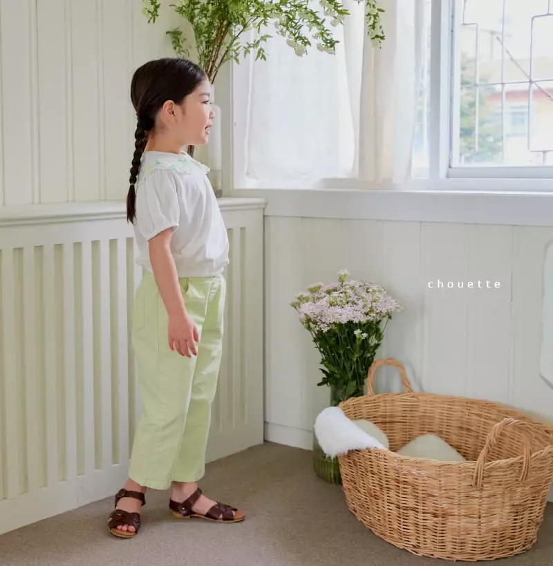 Chouette - Korean Children Fashion - #childrensboutique - Flower Collar Tee - 4